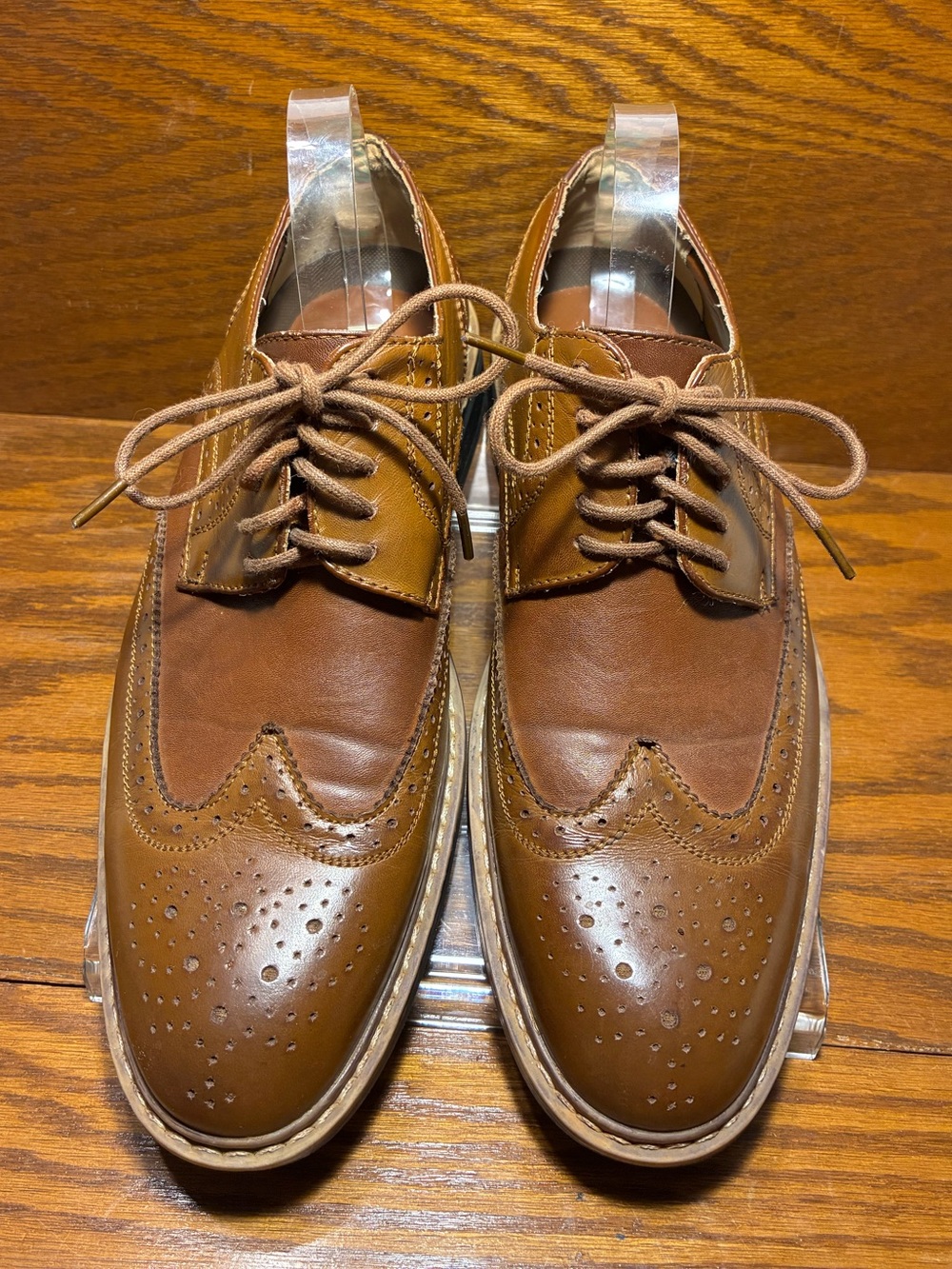 Original Penguin Two Tone Wingtip Brogue Oxford Shoes Brown Leather Men’s 8